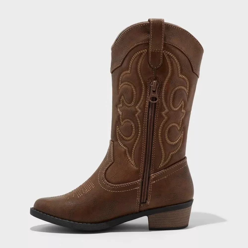 Little Girl Montana Western Boots by Cat & Jack Size 13 New With Tags